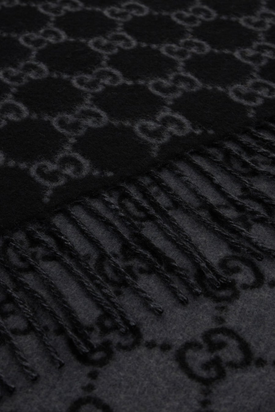 Gucci Sciarpa in cashmere ricamato, view 2