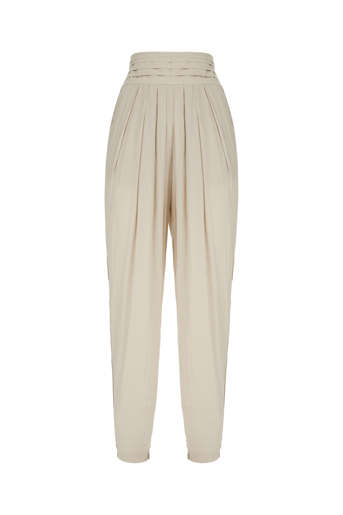 LANVIN Pantalone in raso grigio