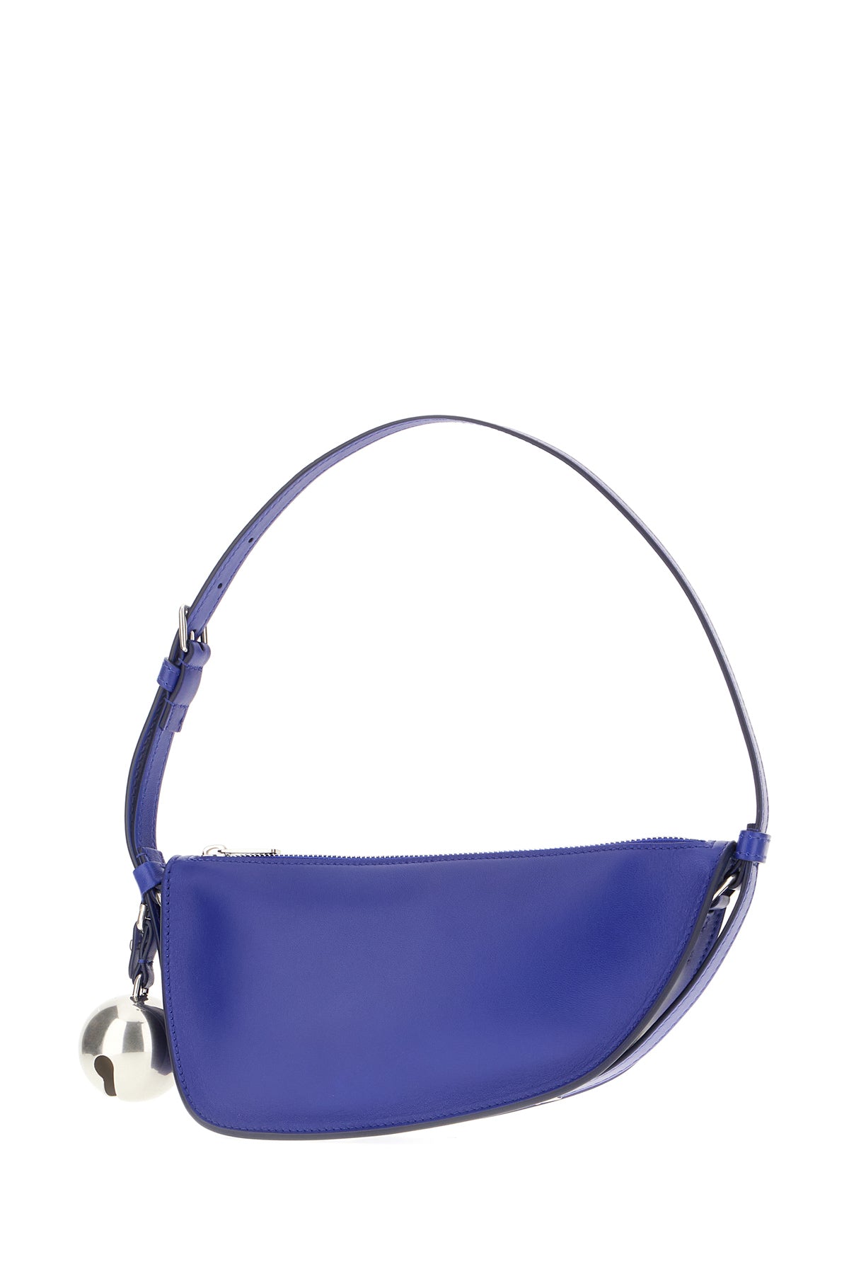 Burberry Borsa a spalla Shield mini in nappa blu elettrico, view 2