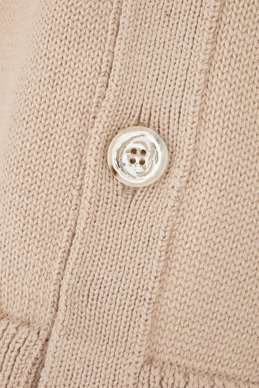 MM6 Cardigan beige in lana e acrilico, view 3