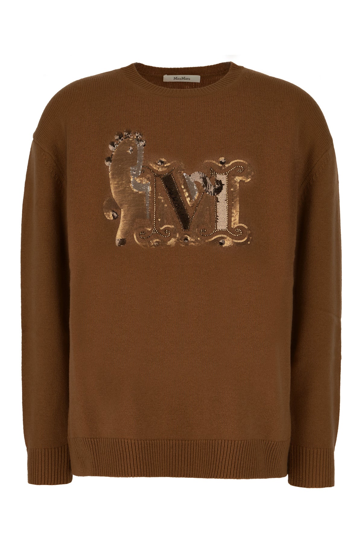 Max Mara Maglione in misto lana marrone