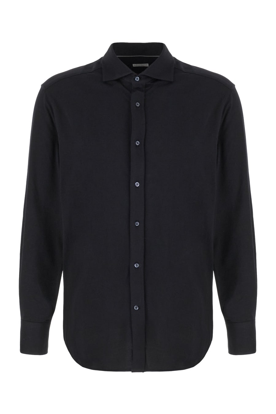 Brunello Cucinelli Camicia in misto seta blu notte