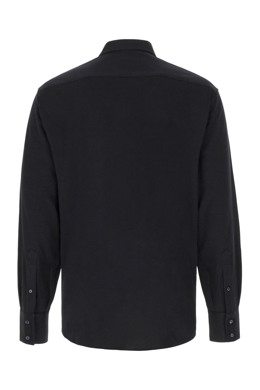 Brunello Cucinelli Camicia in misto seta blu notte, view 2