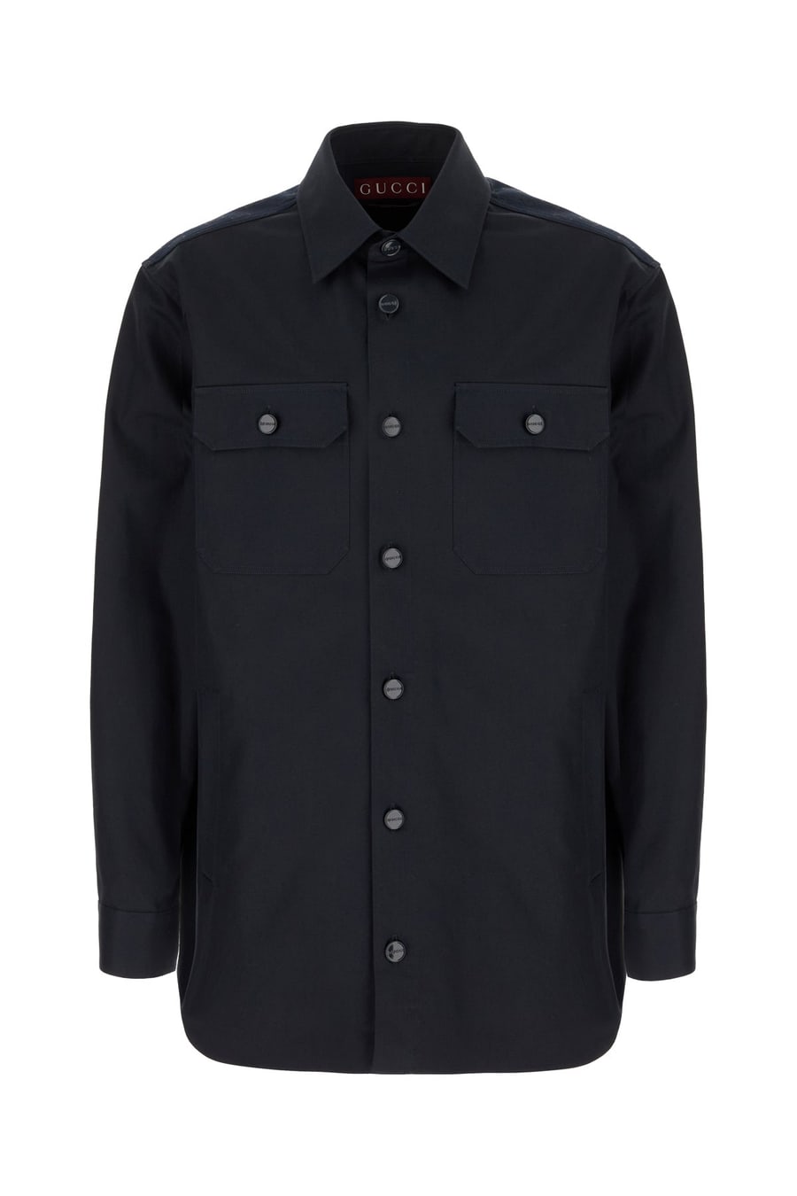 Gucci Camicia in cotone blu notte