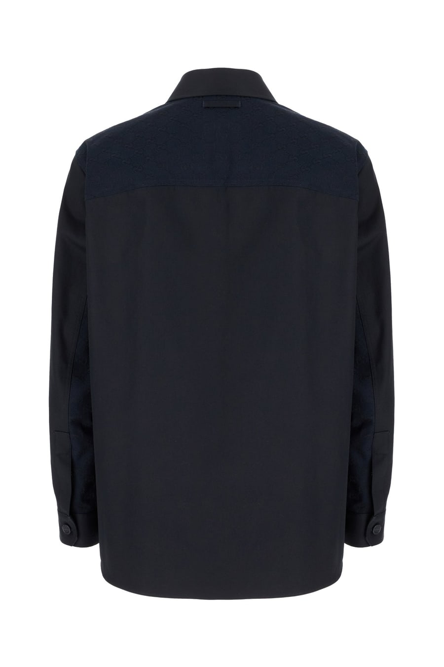 Gucci Camicia in cotone blu notte, view 2
