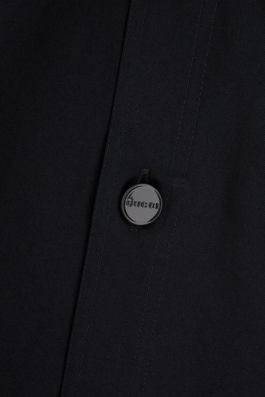 Gucci Camicia in cotone blu notte, view 3