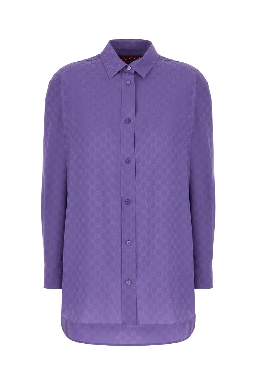 Gucci Camicia oversize in seta viola