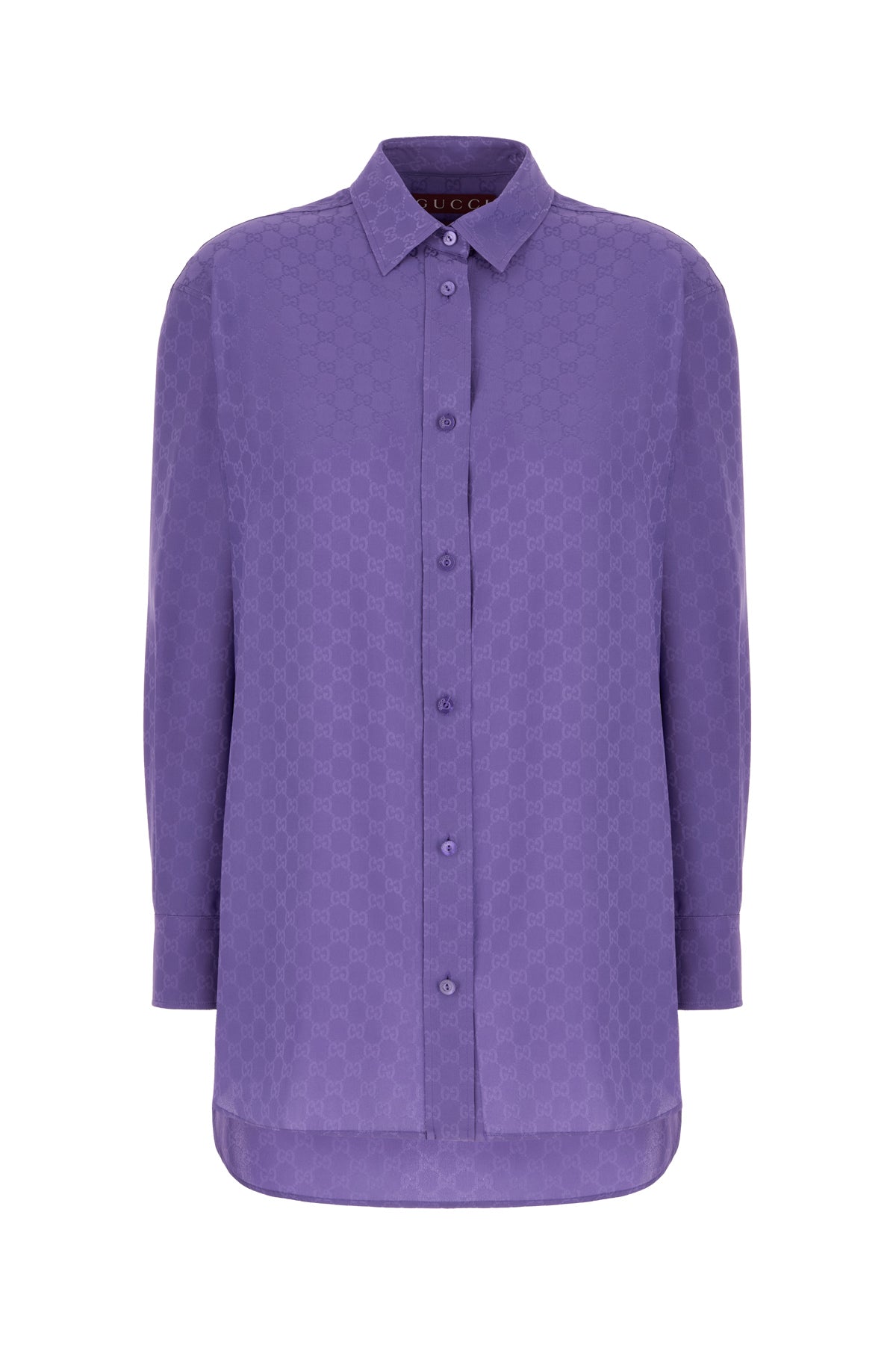 Gucci Camicia oversize in seta viola