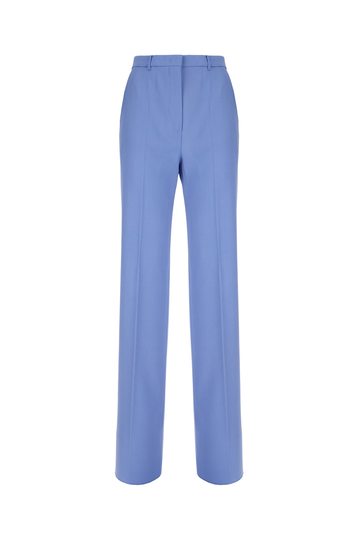 Max Mara Studio Pantalone in lana azzurro ceruleo