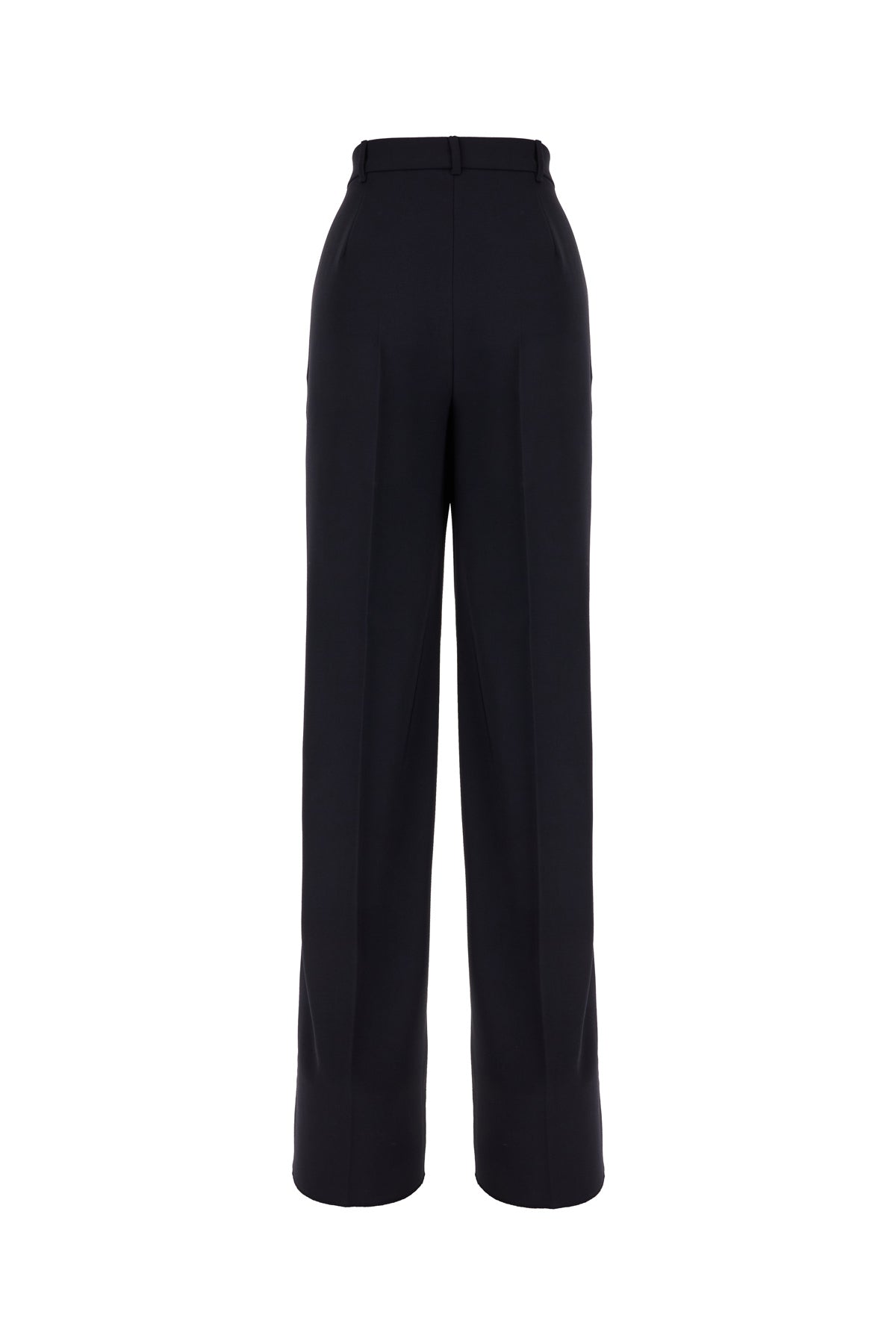Max Mara Studio Pantalone in lana blu notte, view 2