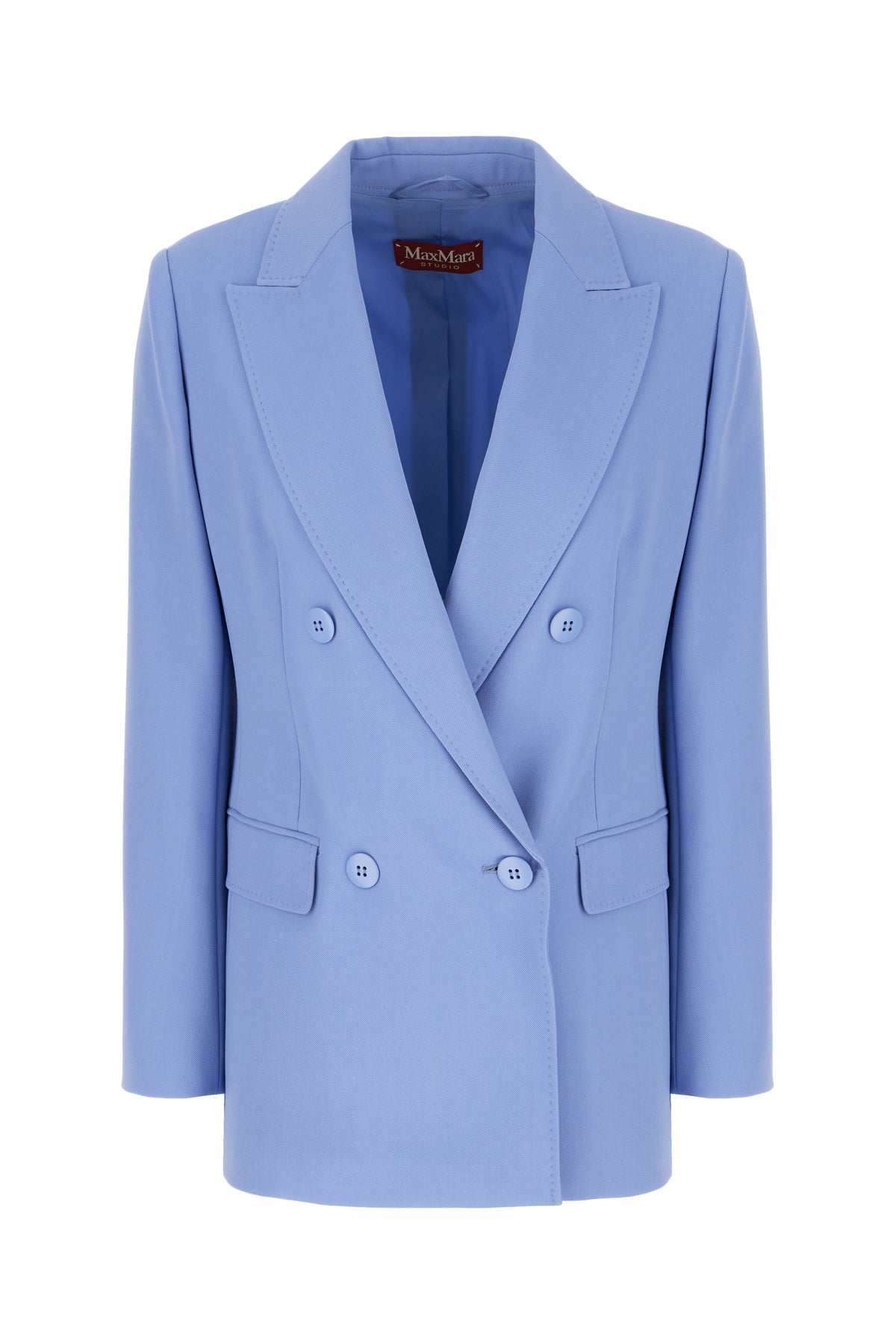 Max Mara Studio Giacca in lana azzurro ceruleo