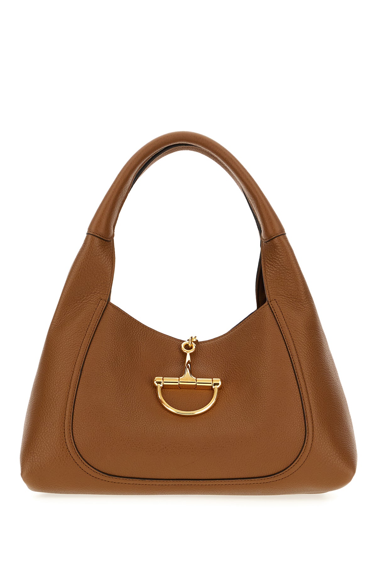 Gucci Borsa a mano Softbit in pelle marrone