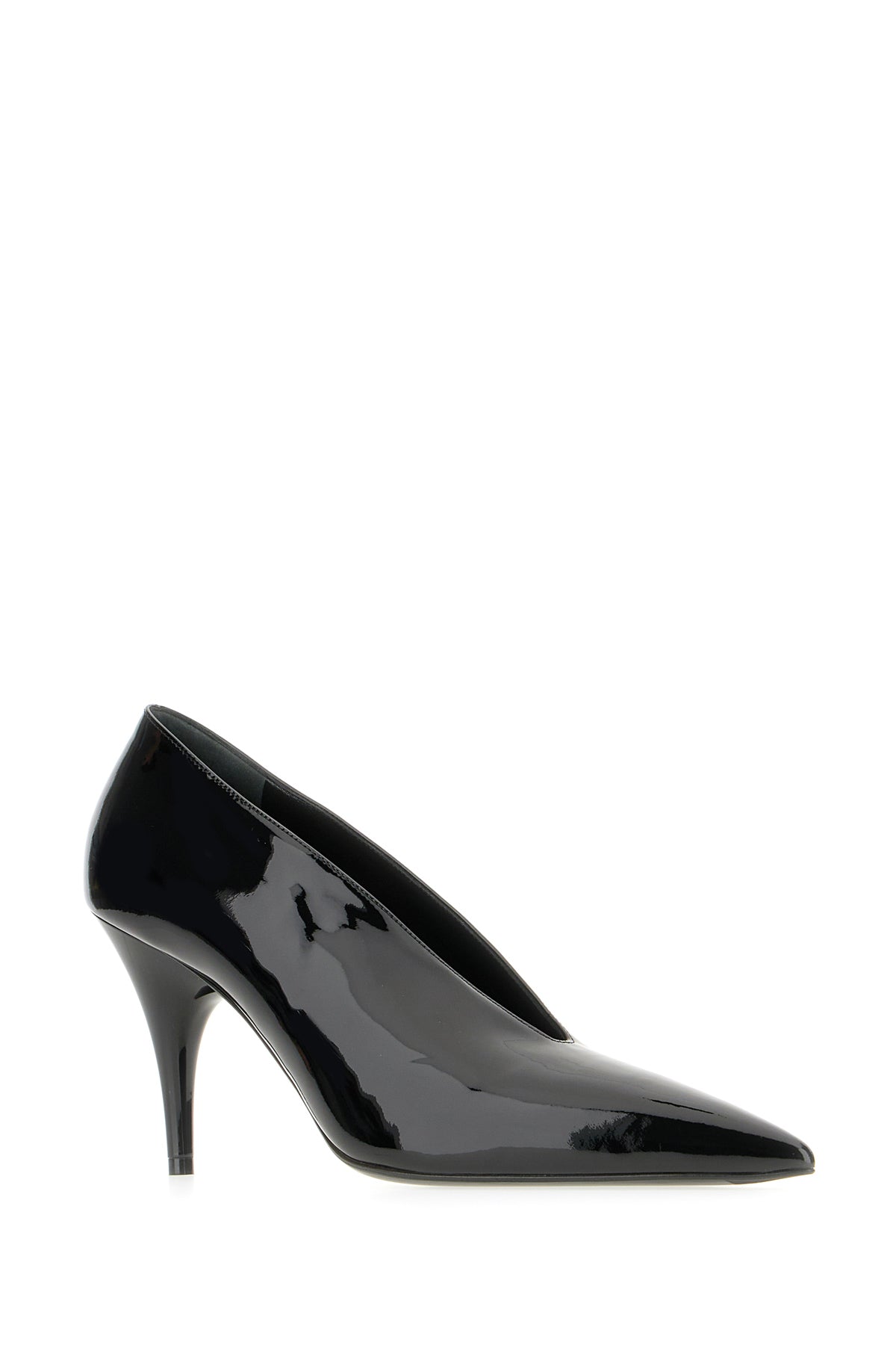 Gucci Scarpe con tacco in pelle nera, view 2