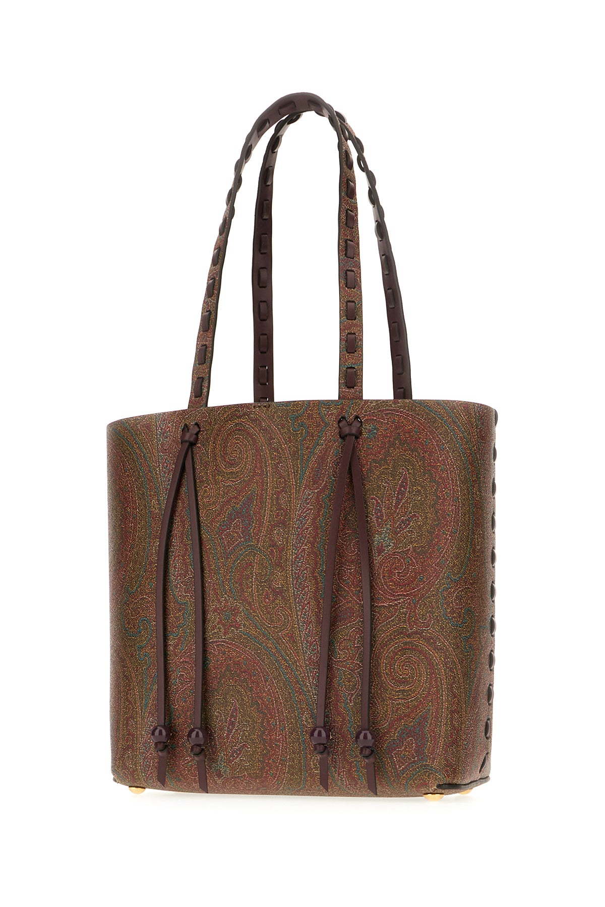 Etro Borsa shopping in pelle multicolor, view 2