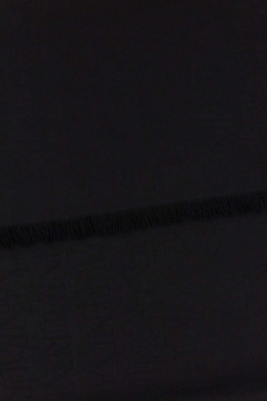 Saint Laurent Sciarpa in misto seta nera, view 2