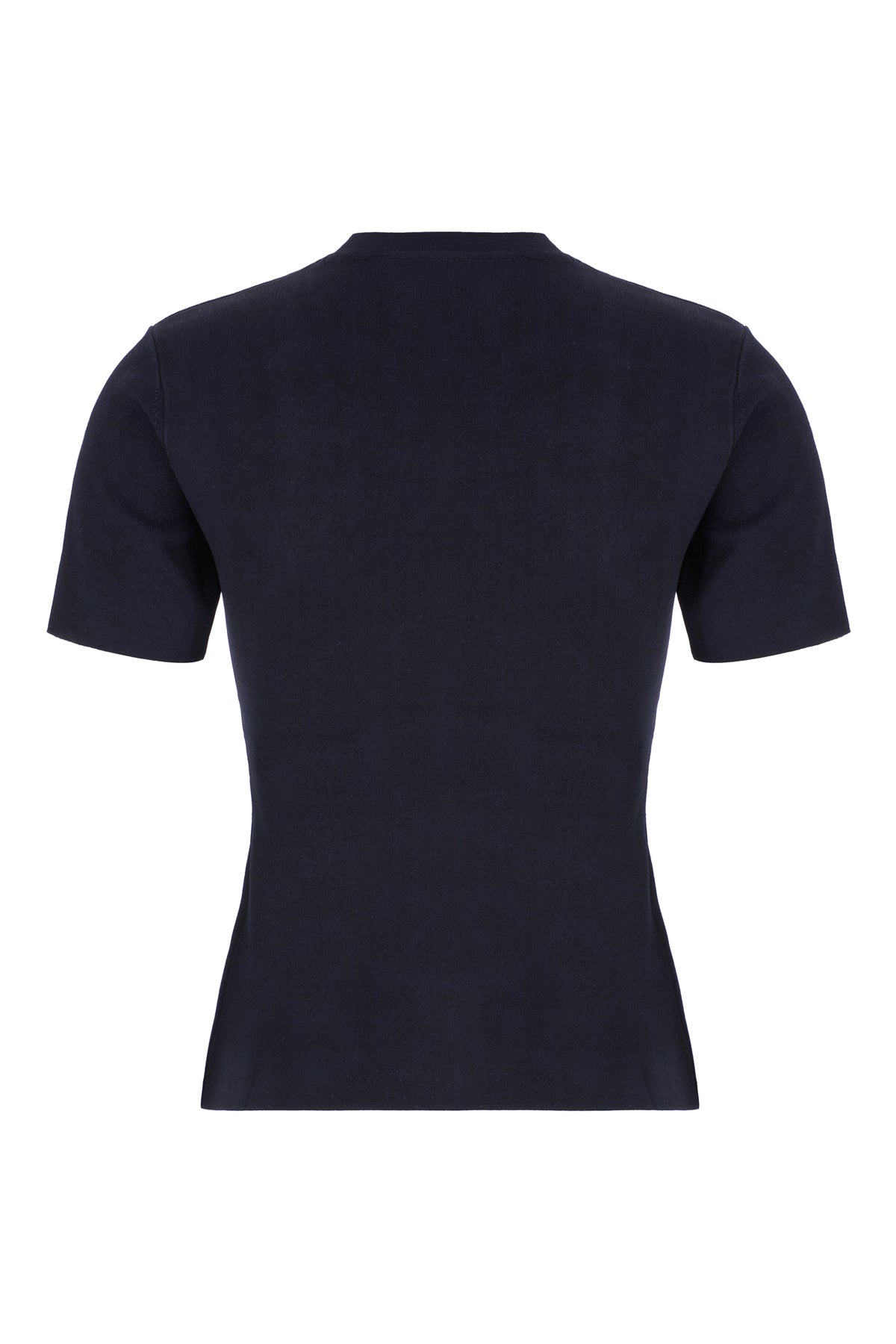 Max Mara T-shirt in misto viscosa stretch blu notte, view 2