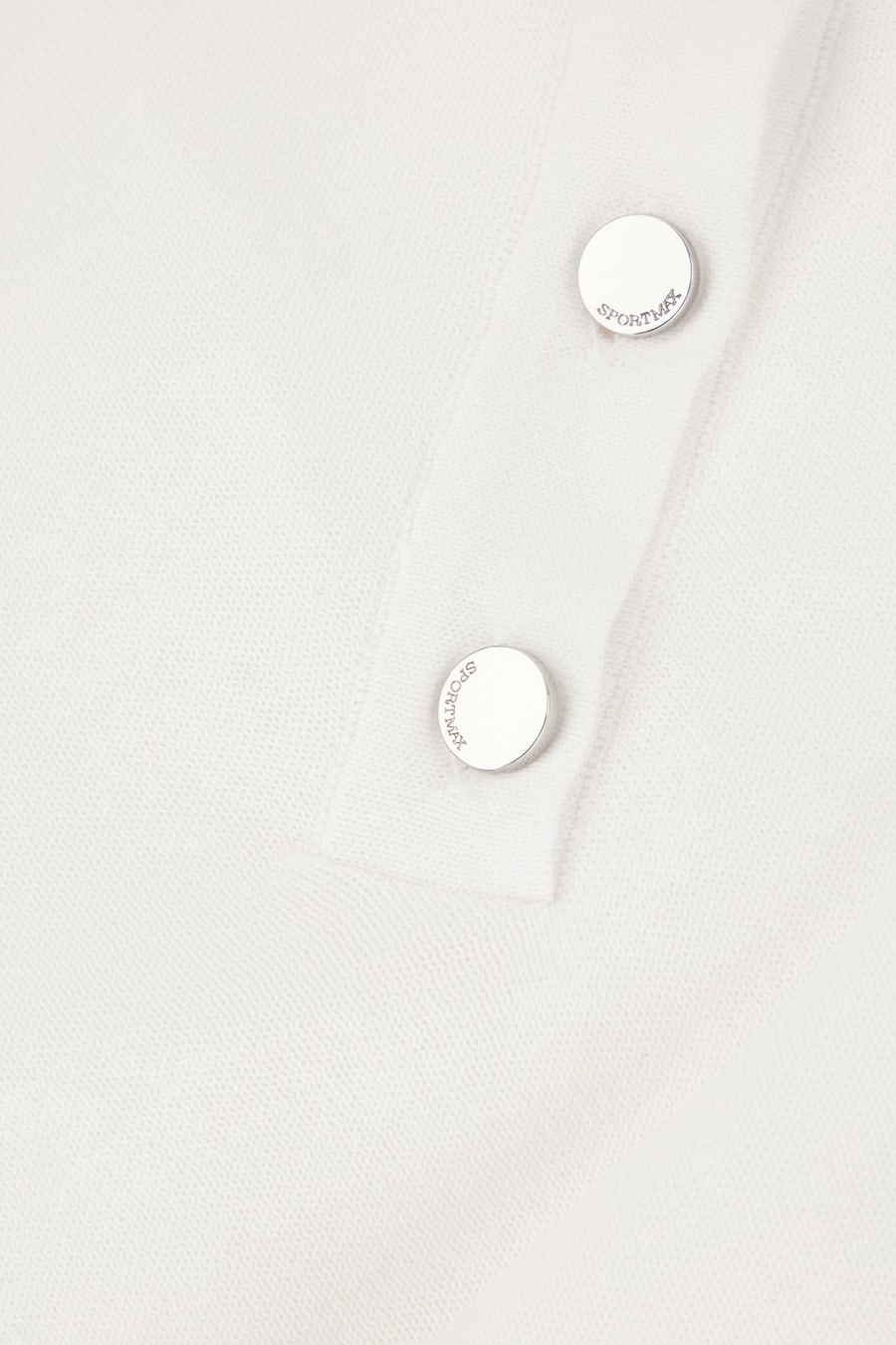 Sportmax Polo in cotone bianco, view 3