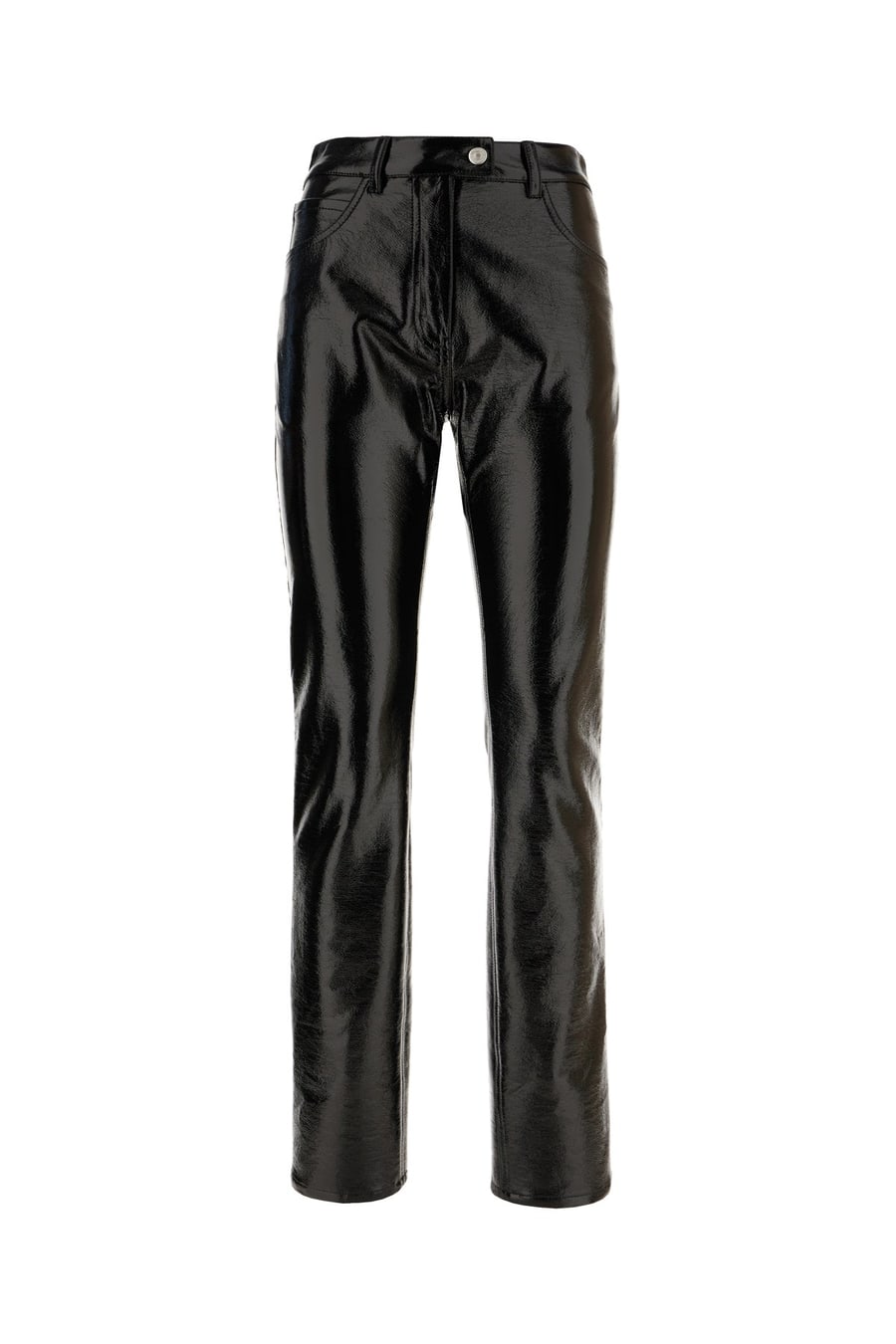 COURREGES Pantalone in similpelle nera