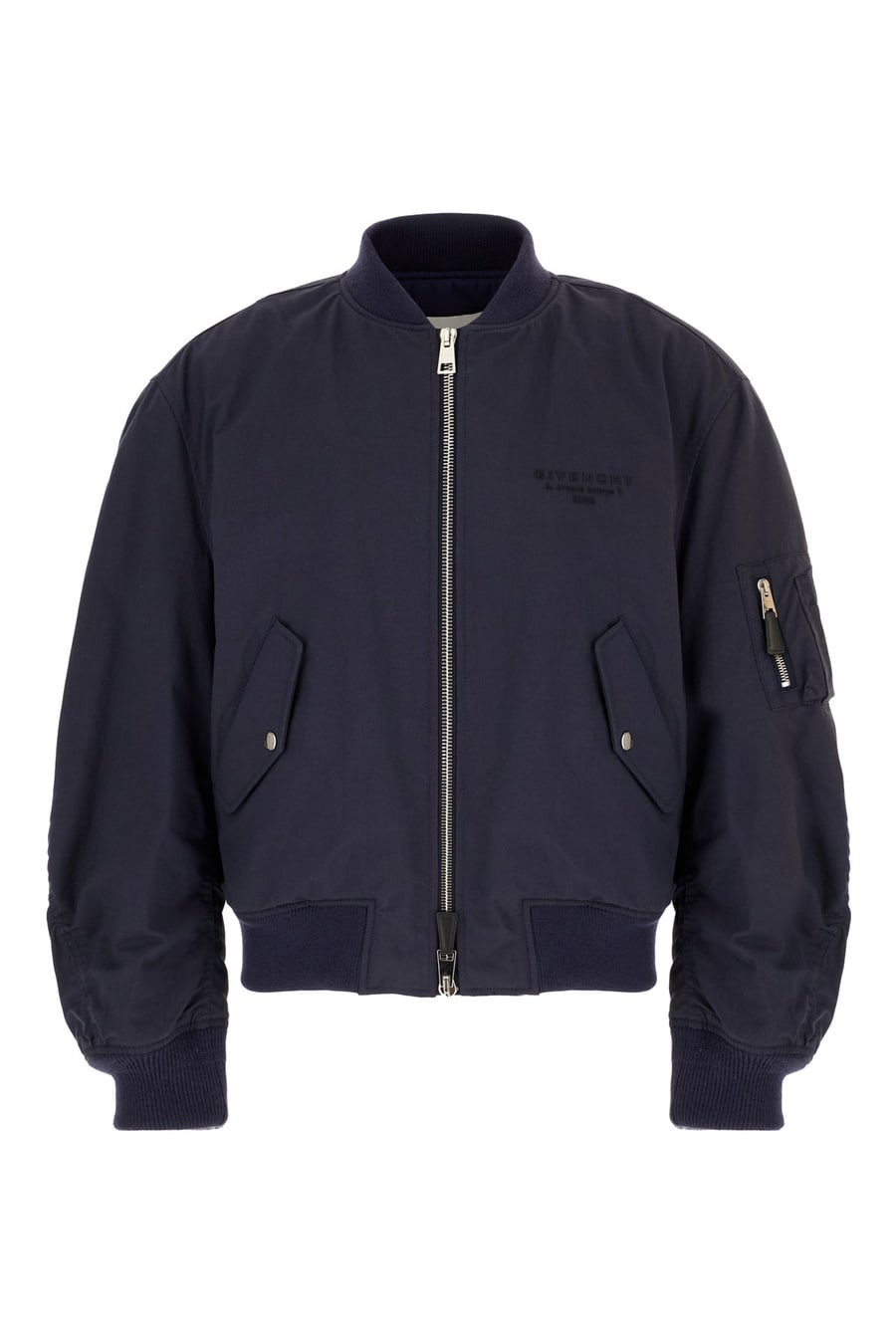 Givenchy Bomber in misto cotone blu navy