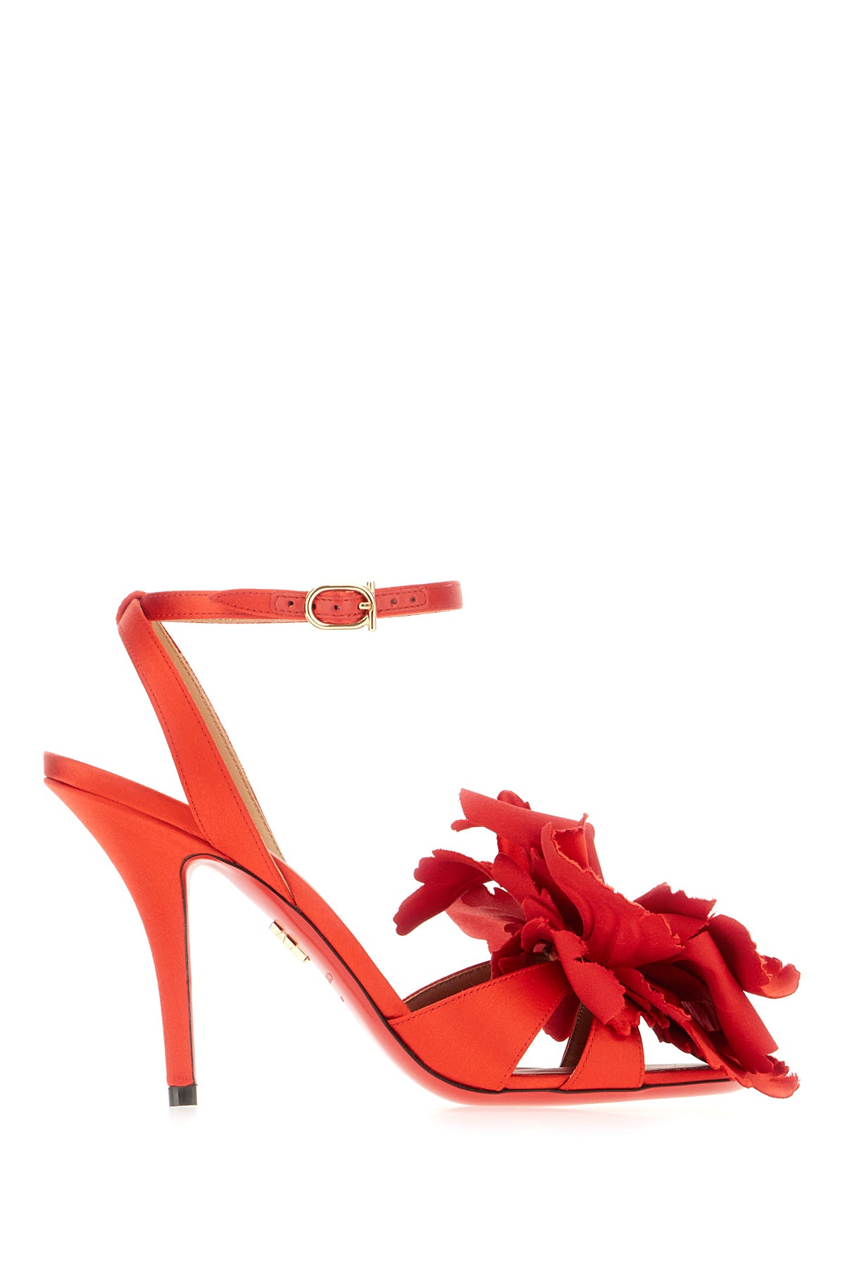 Ferragamo Sandali in tessuto rosso