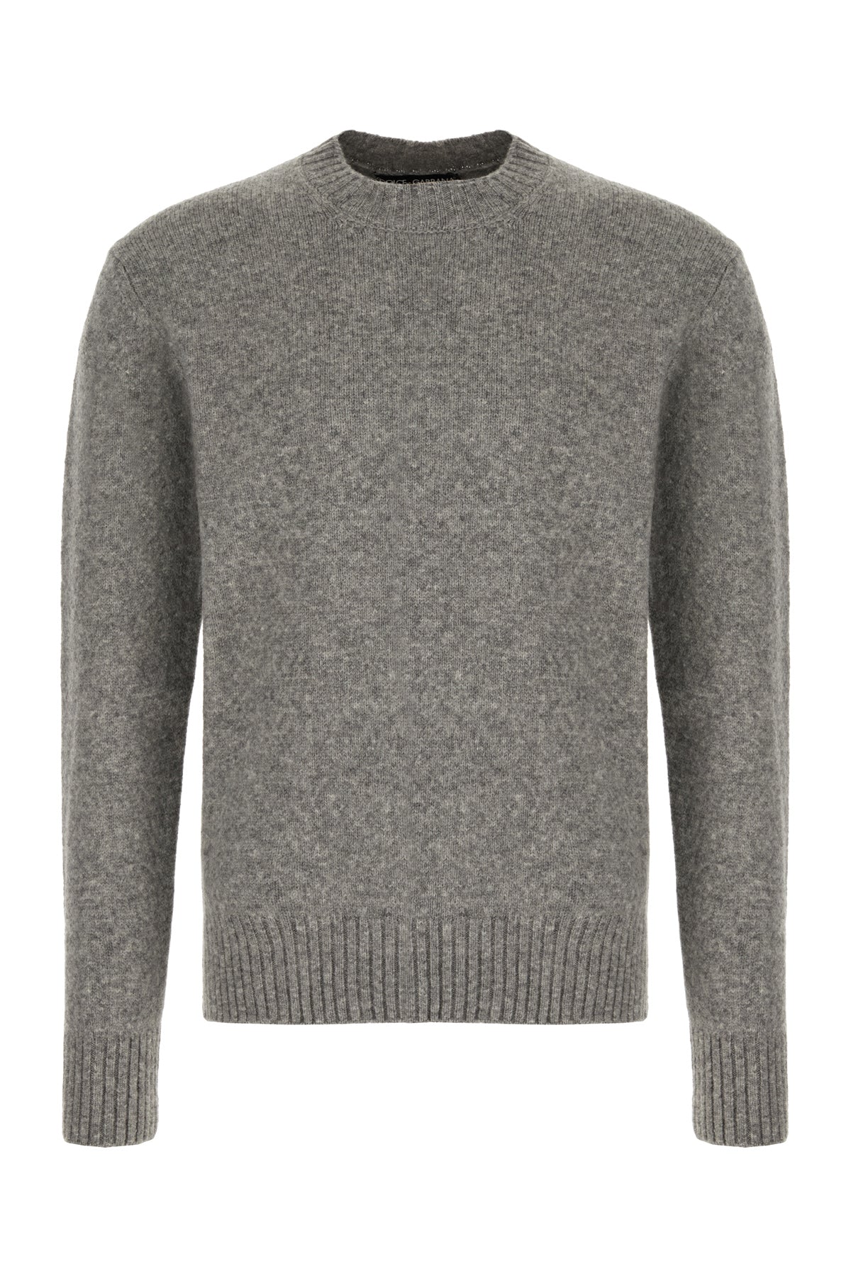 Dolce & Gabbana Maglione in misto lana grigio melangé