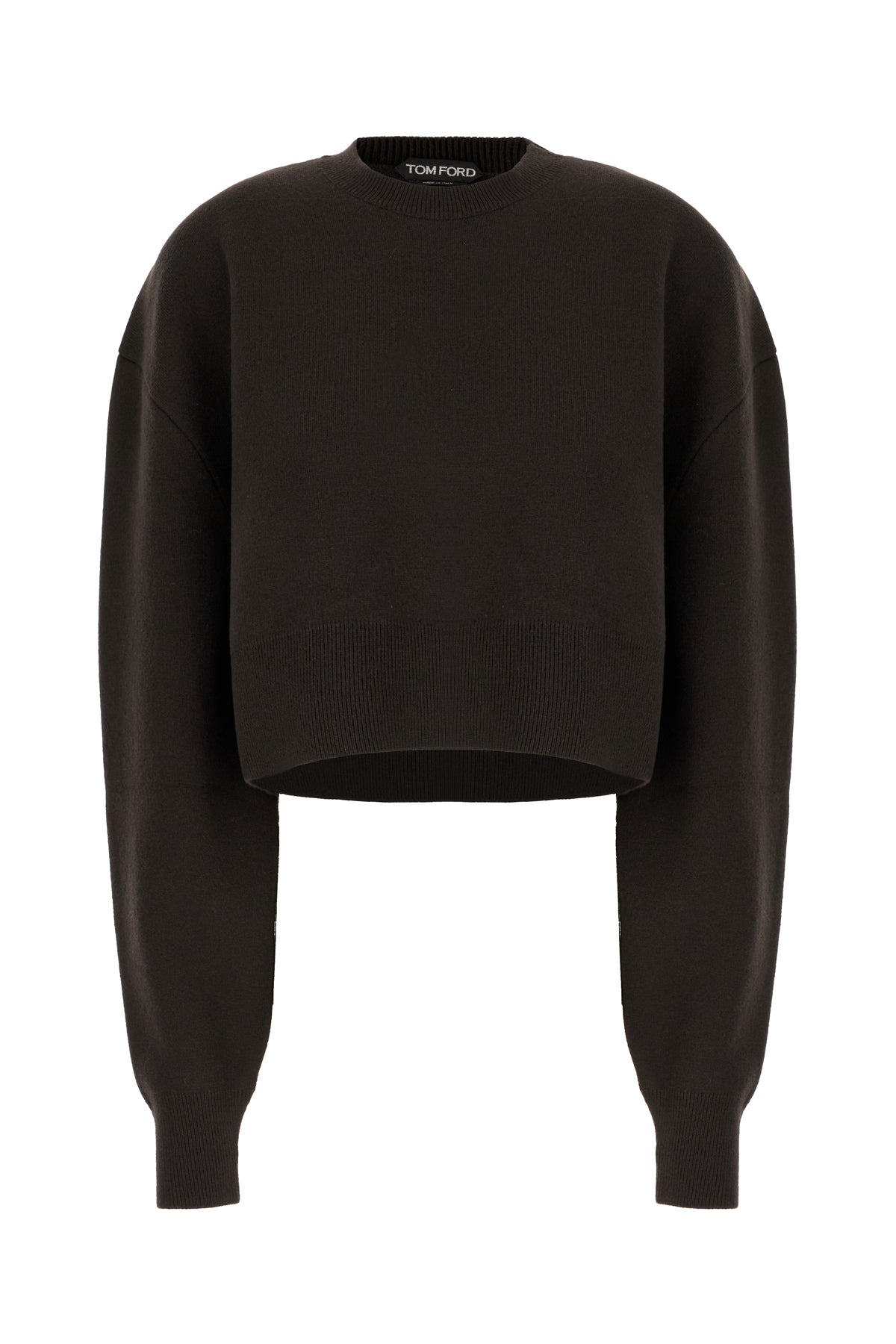 Tom Ford Maglione in misto lana stretch cioccolato