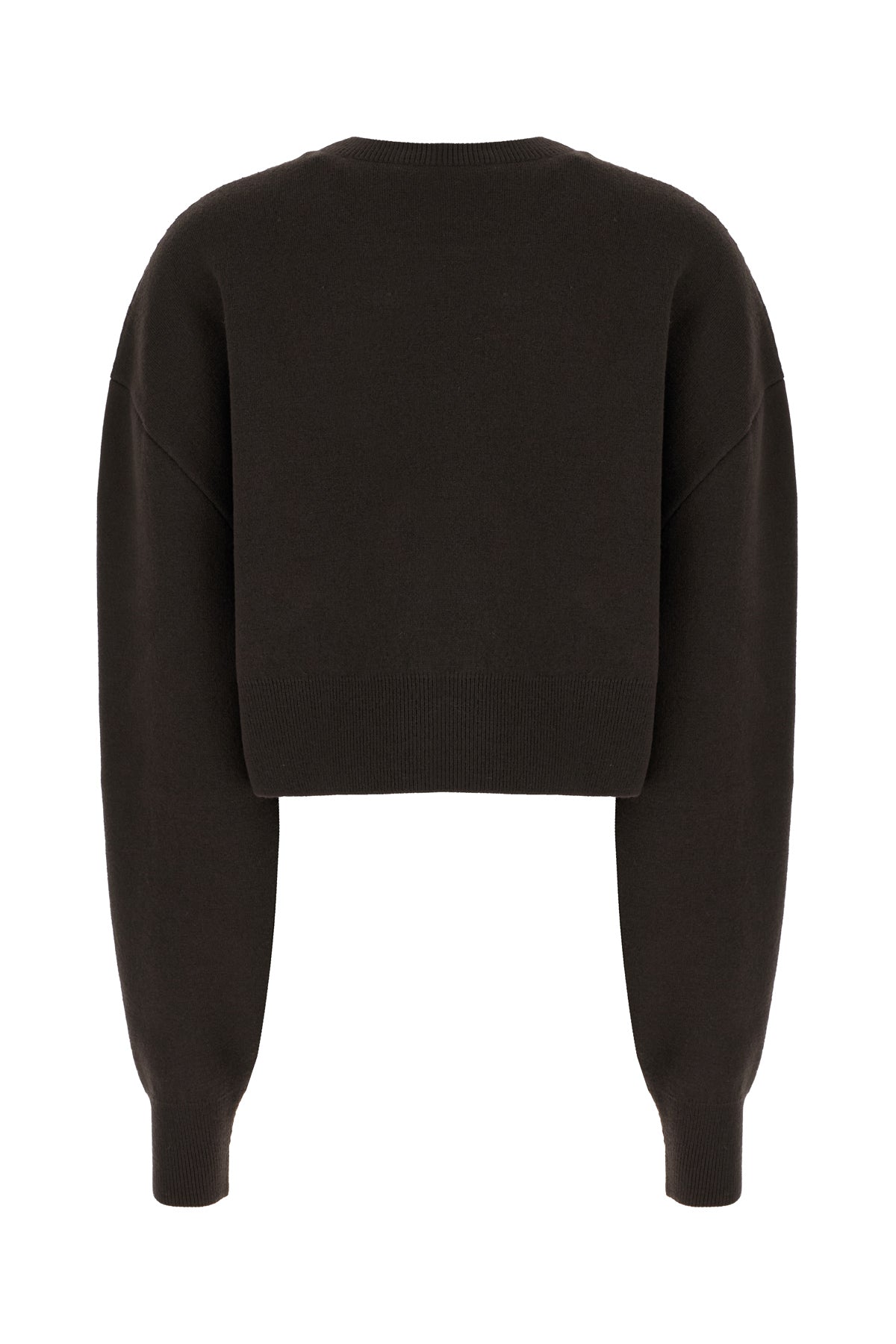 Tom Ford Maglione in misto lana stretch cioccolato, view 2