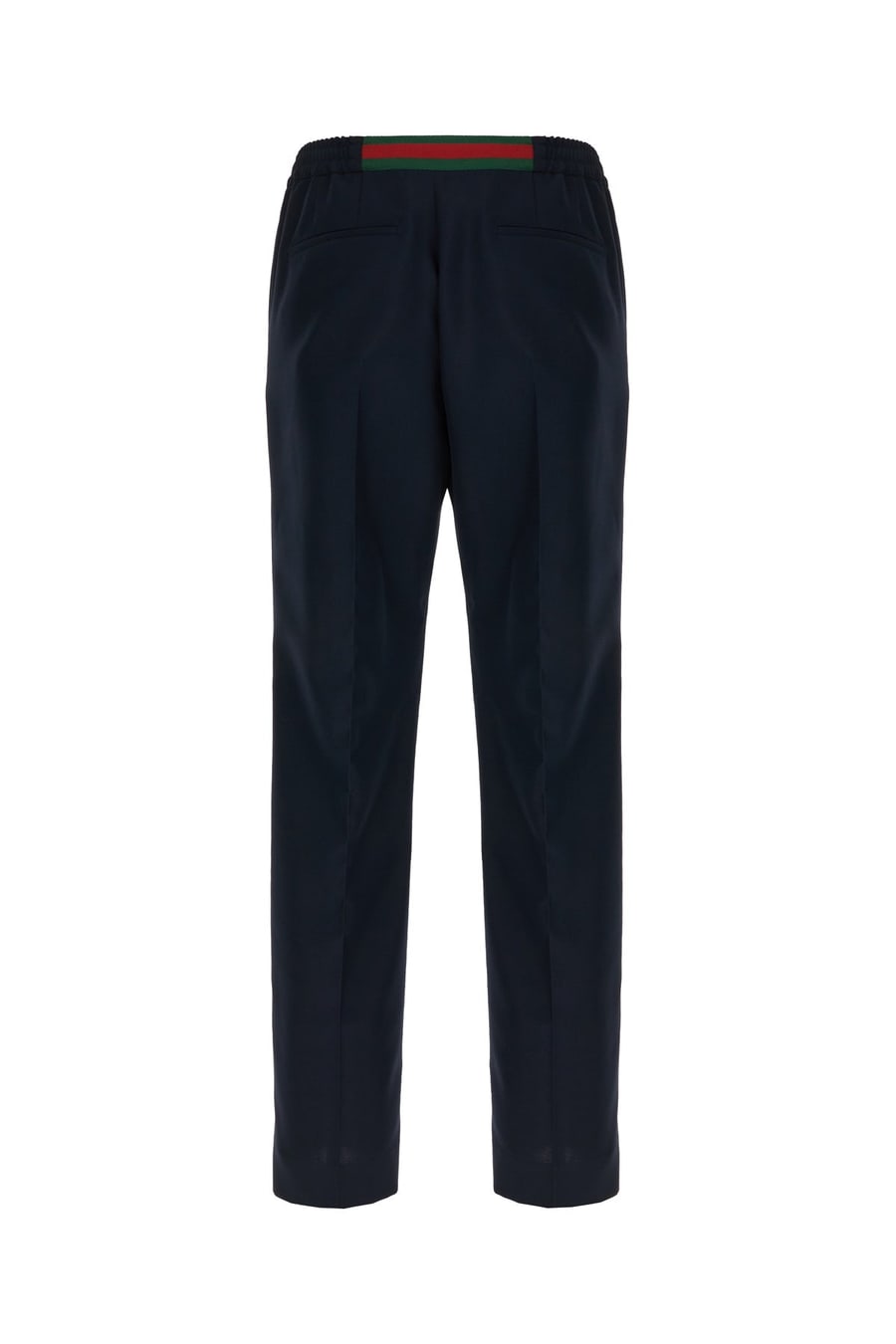 Gucci Pantalone in panama tecnico blu navy, view 2