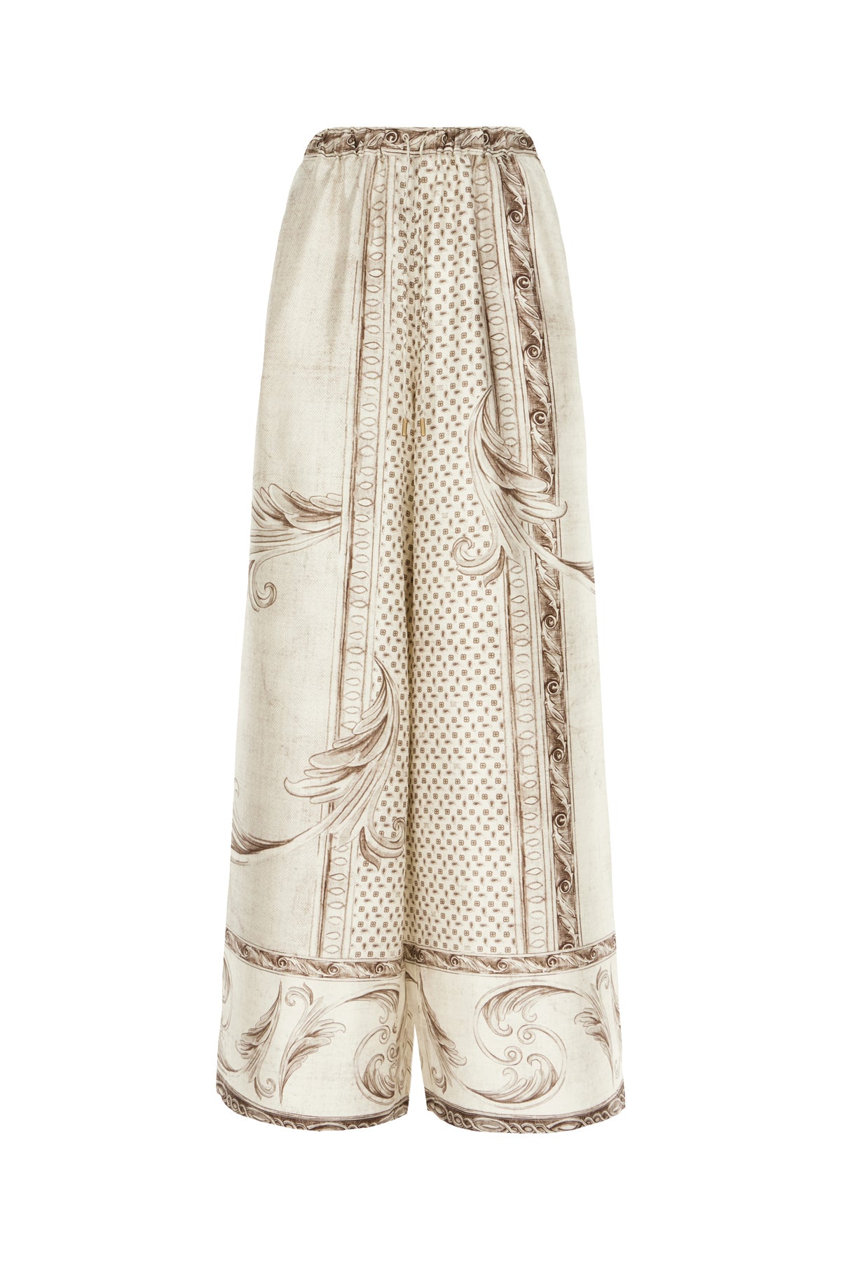 Max Mara Pantalone palazzo in raso stampato