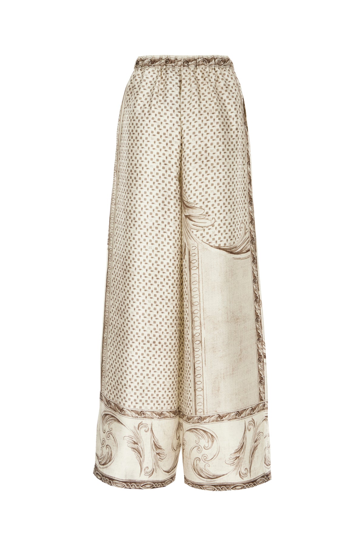 Max Mara Pantalone palazzo in raso stampato, view 2