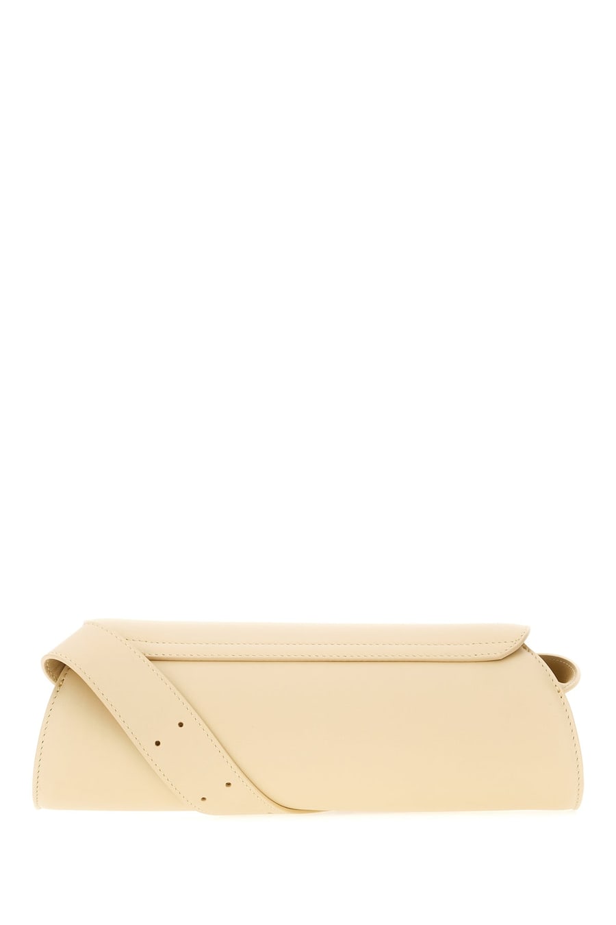 Jil Sander Borsa a tracolla Cannolo piccola in pelle beige, view 3