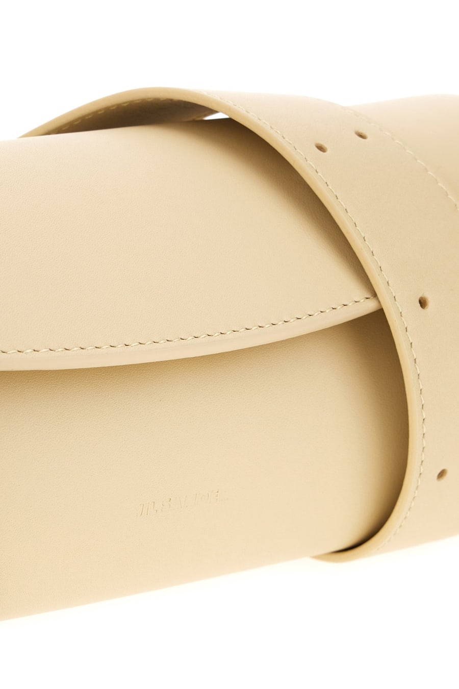 Jil Sander Borsa a tracolla Cannolo piccola in pelle beige, view 4