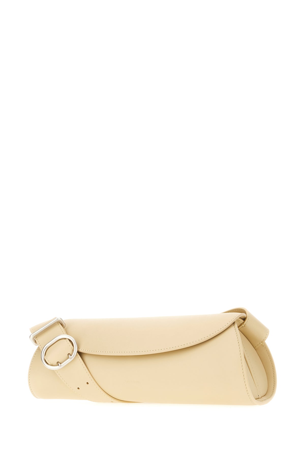 Jil Sander Borsa a tracolla Cannolo piccola in pelle beige, view 2