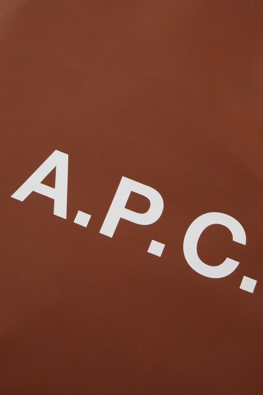 A.P.C. Borsa shopping Ninon in simil pelle cognac, view 4