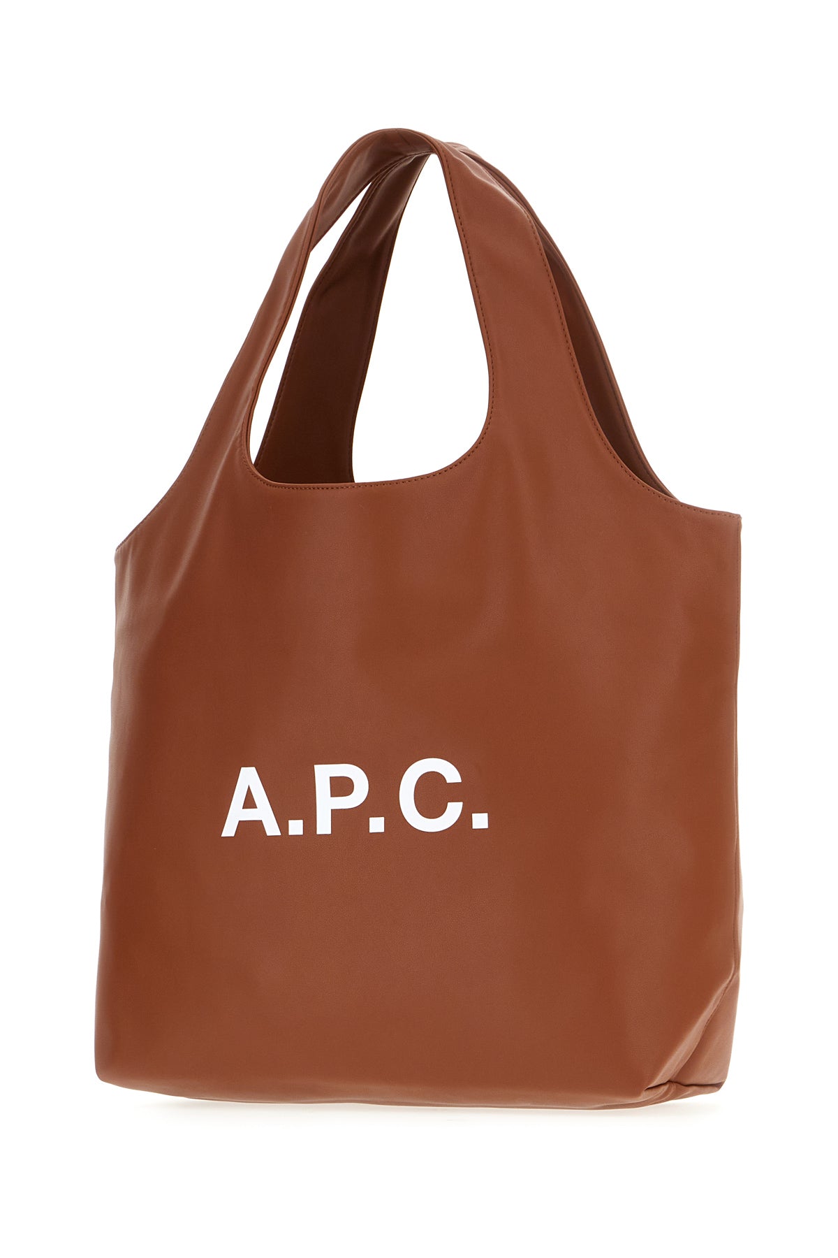 A.P.C. Borsa shopping Ninon in simil pelle cognac, view 2