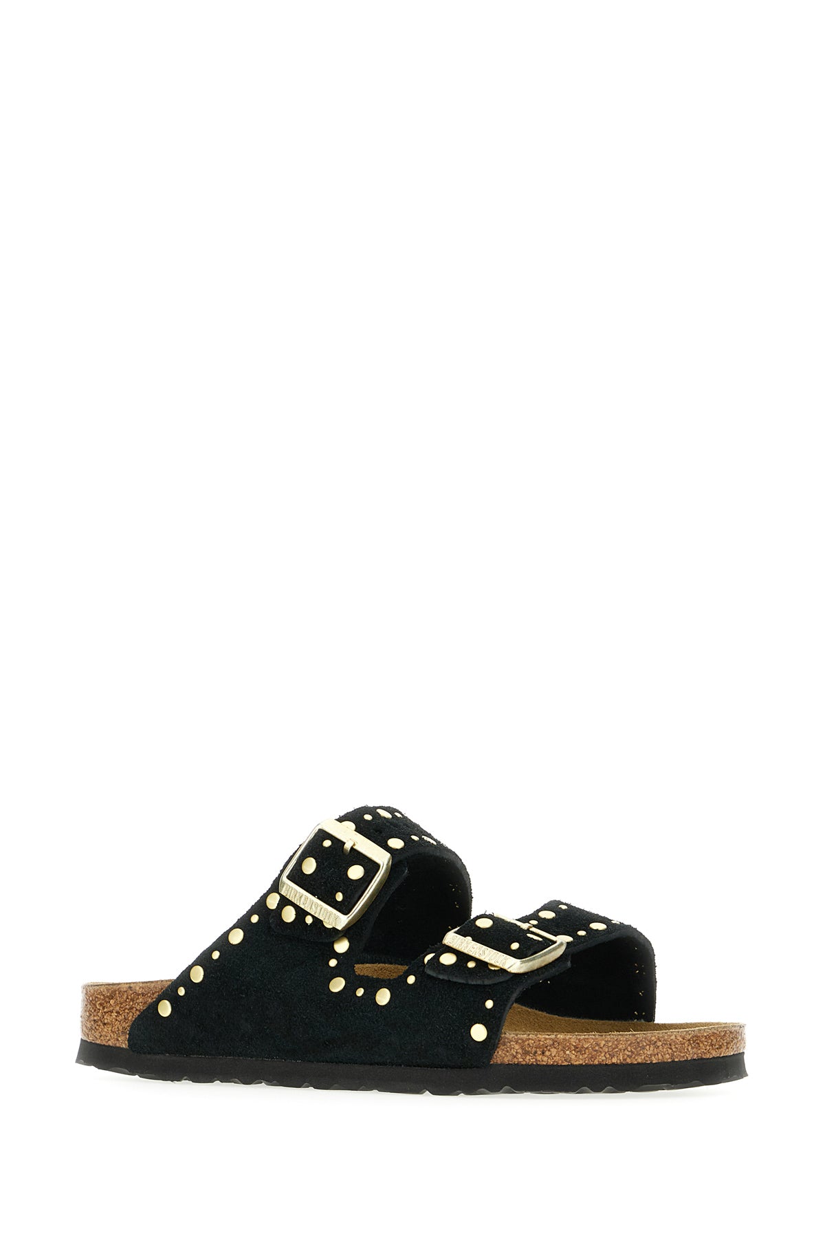 BIRKENSTOCK Sandali Arizona Rivet in pelle scamosciata nera, view 2
