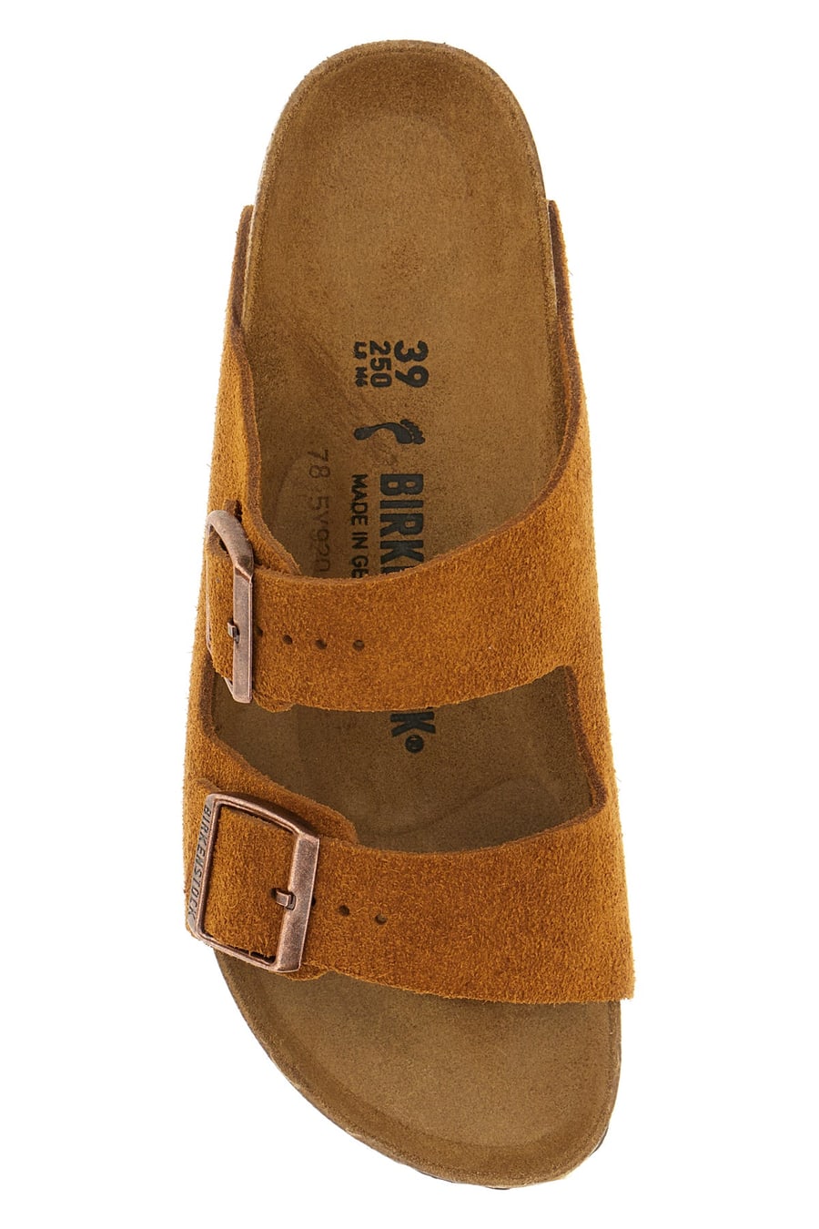 BIRKENSTOCK Sandali Arizona in pelle scamosciata caramello, view 4