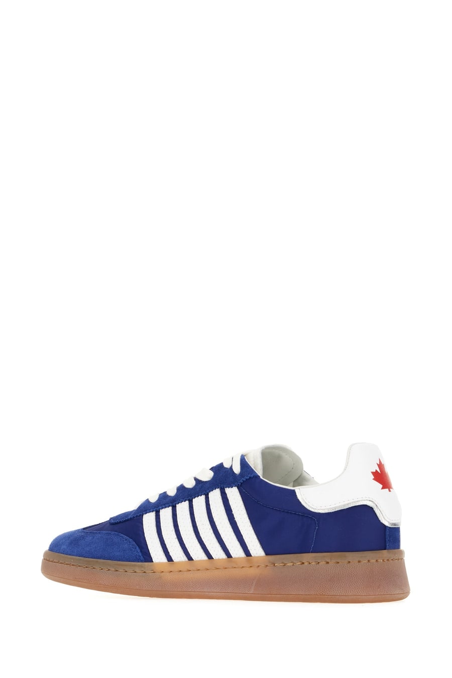 Dsquared2 Sneakers Boxer in pelle scamosciata blu, view 3