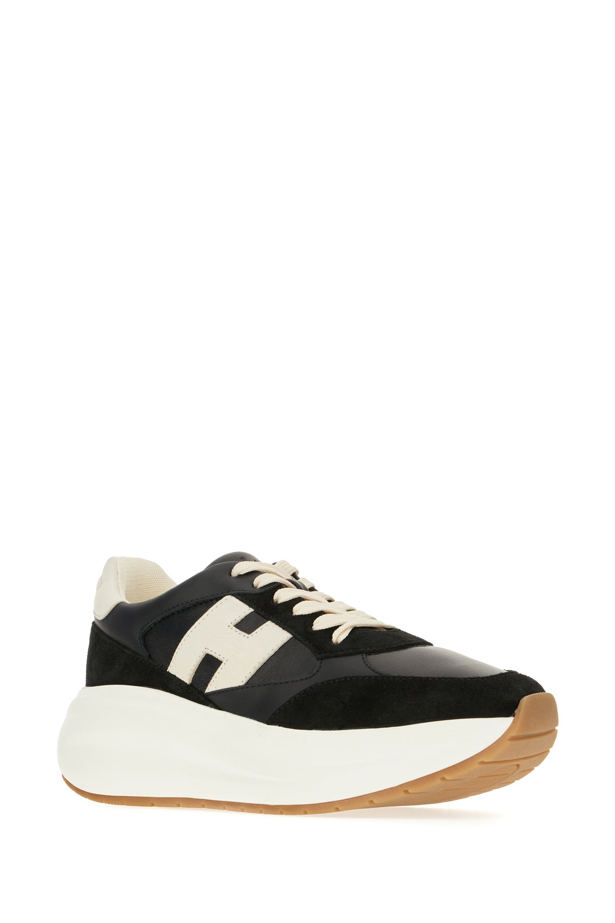 Hogan Sneakers H696 multicolor in pelle e pelle scamosciata, view 2
