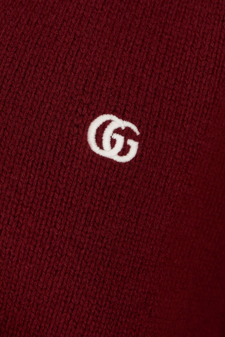 Gucci Cardigan bordeaux in lana e cashmere, view 3