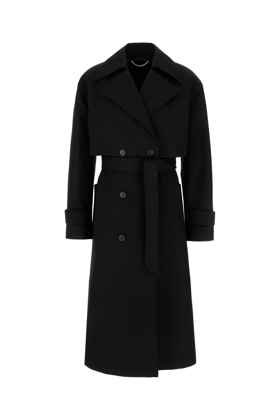 HUGO BOSS Trench in cotone nero