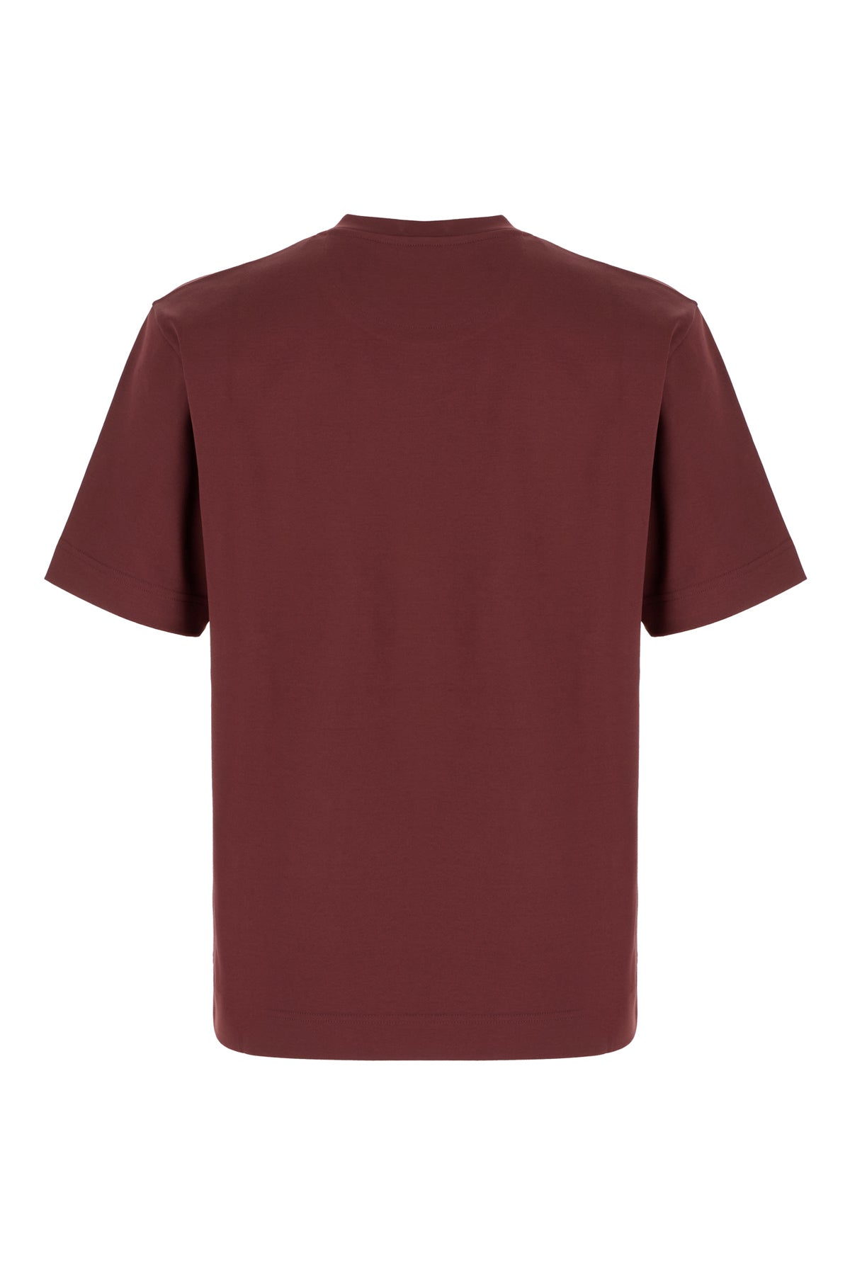 Fendi T-shirt oversize in cotone bordeaux, view 2