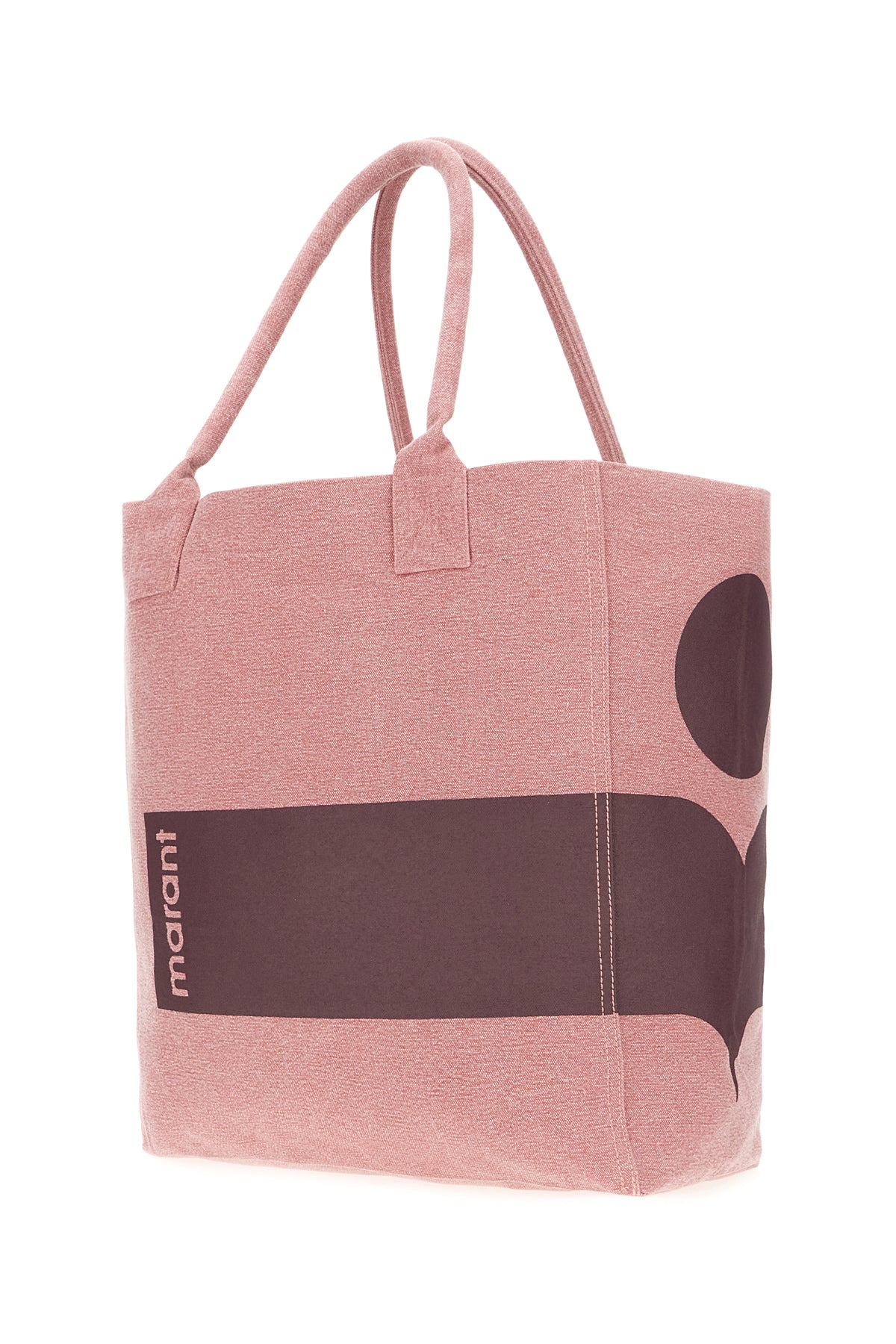 Isabel Marant Borsa shopping Yenky in cotone rosa, view 2