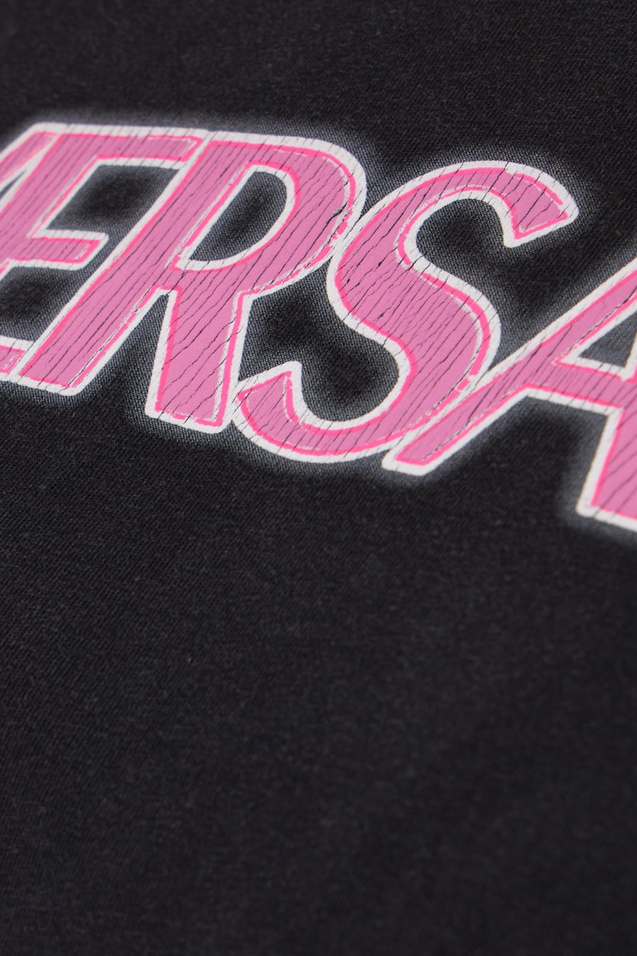Versace T-shirt in cotone nero, view 3