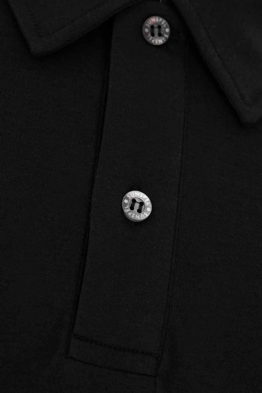 SUNSPEL Polo in cotone nero, view 3