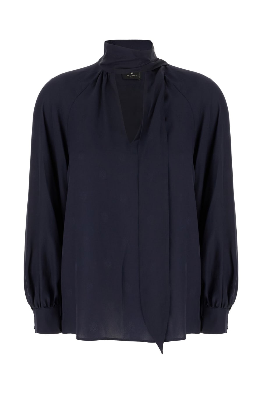 Etro Blusa in seta blu notte