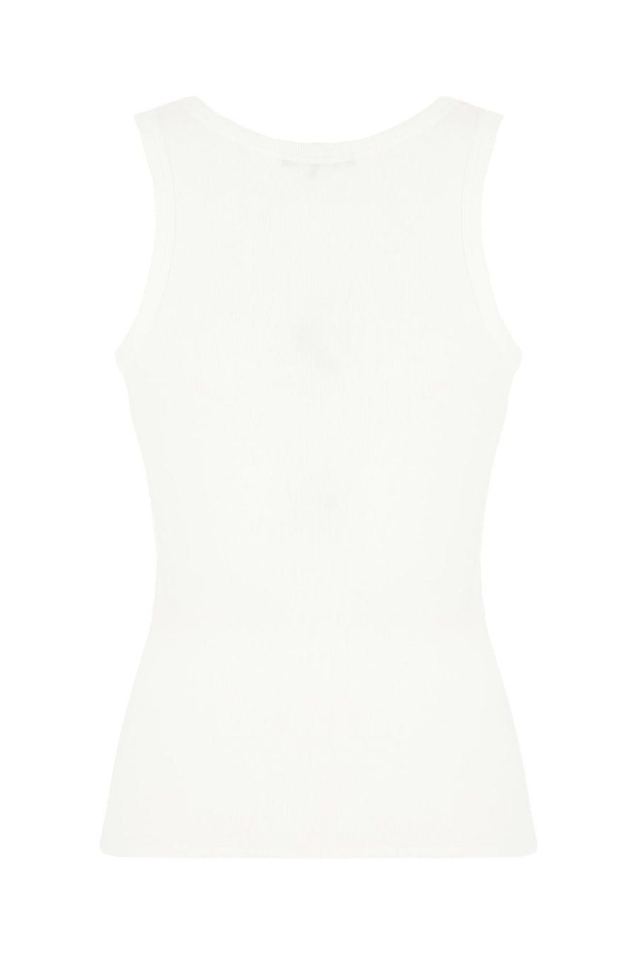 Versace Top in cotone stretch bianco, view 2