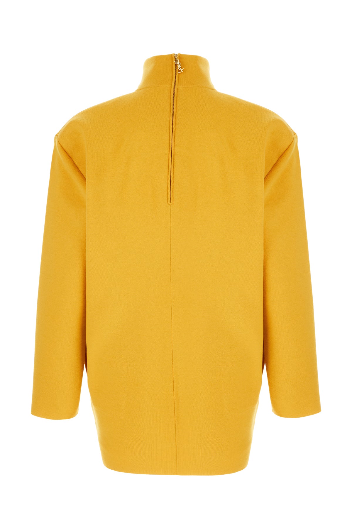 Saint Laurent Maglione in misto lana stretch ocra, view 2