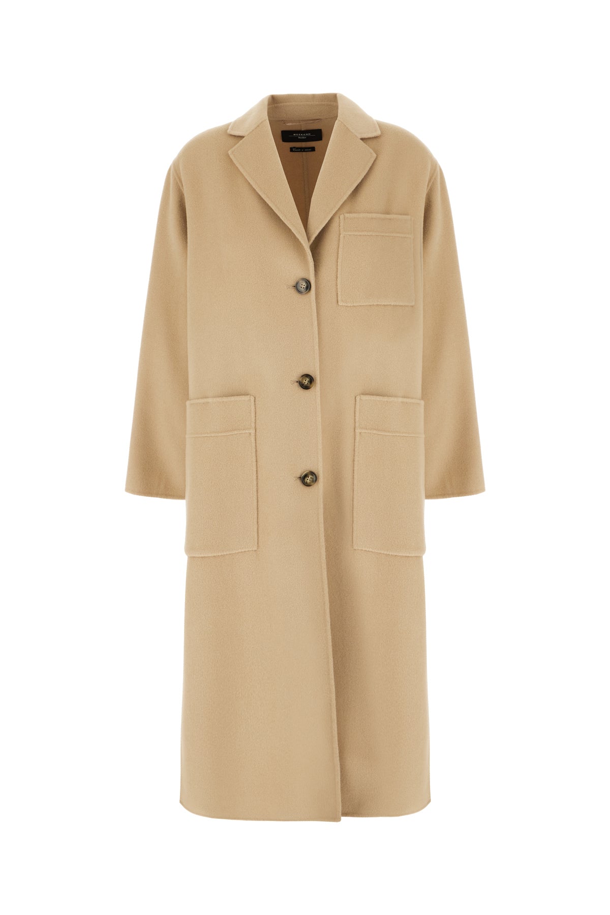 Weekend Max Mara Cappotto in misto lana beige