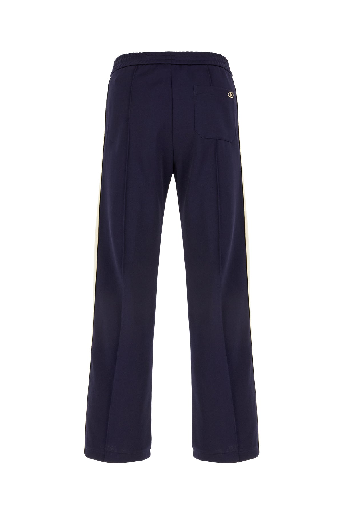 Valentino Garavani Pantalone jogging in misto poliestere blu navy, view 2